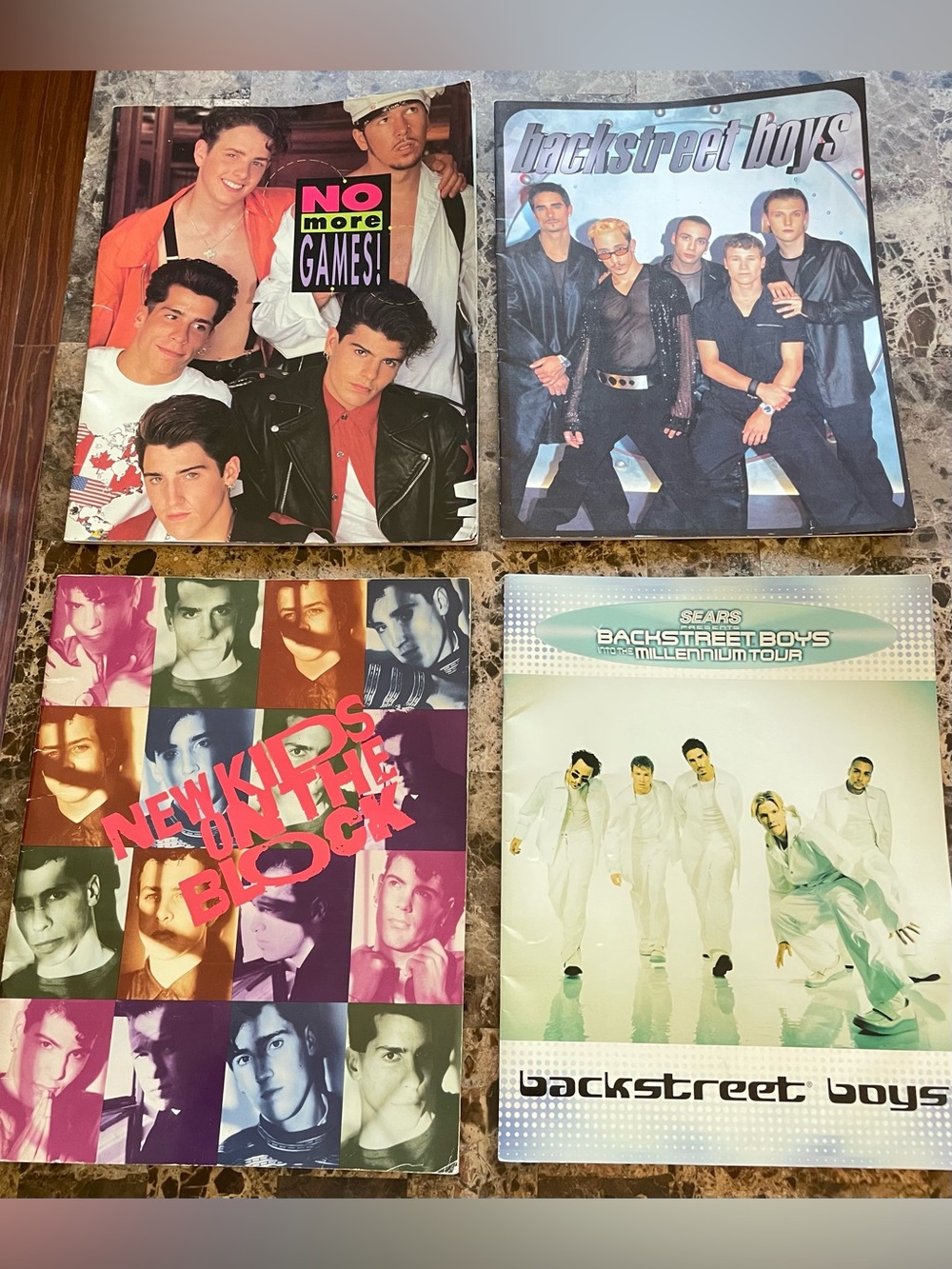New Kids On The Block and Backstreet Boys Concert Books